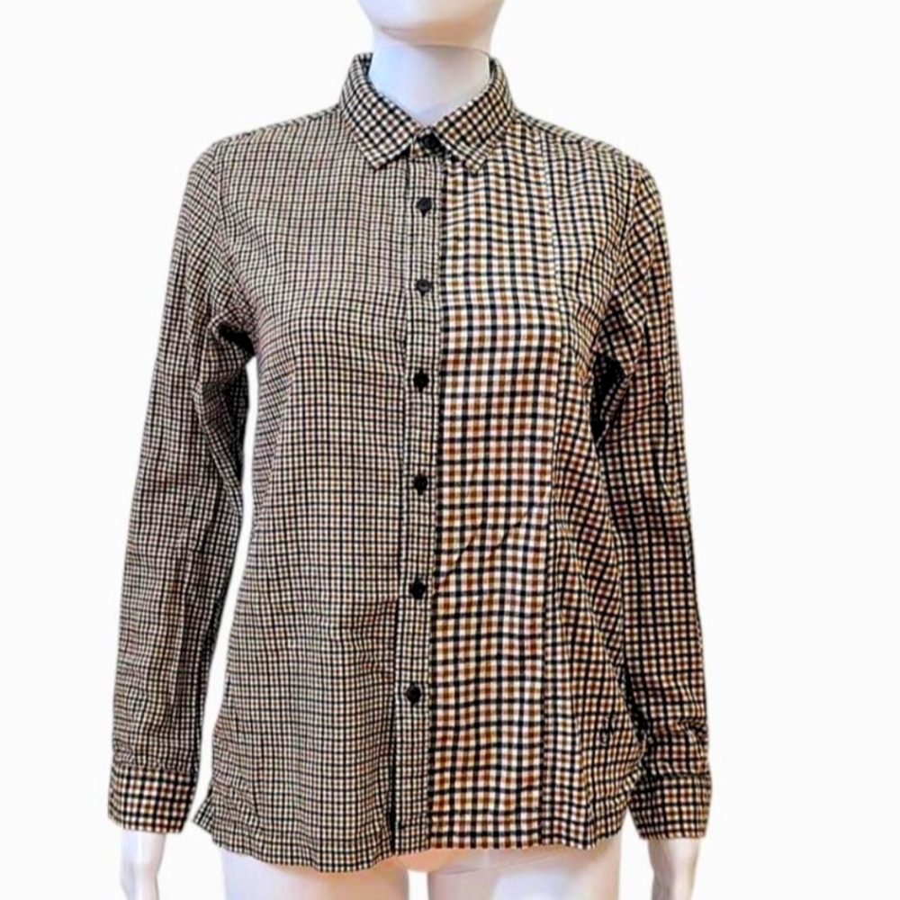 JW Anderson x Uniqlo two‎ different brown and black plaid